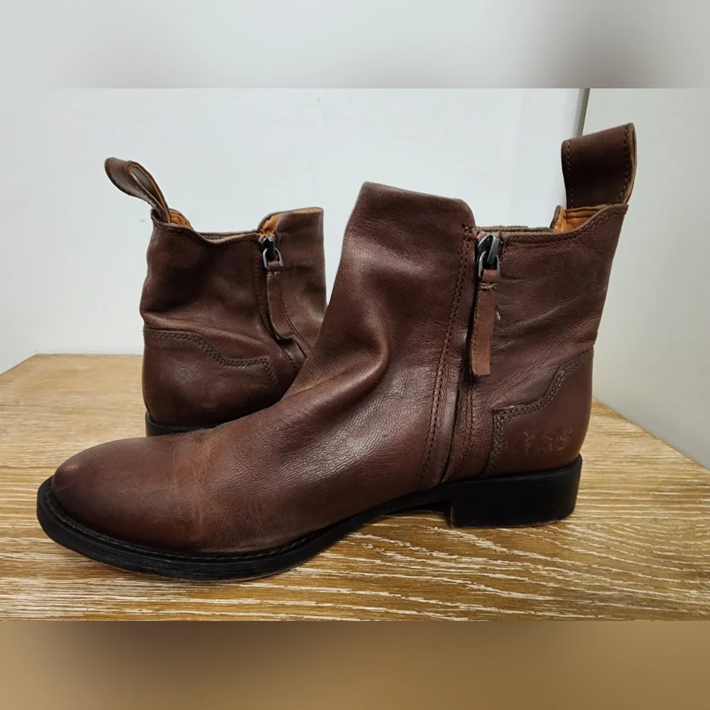 Franco Sarto Brown Ankle Boots - Picture 3 of 11